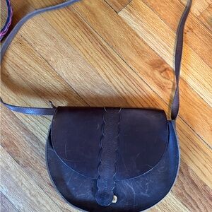 Clare V navy  Crossbody Bag- unique scallop style!